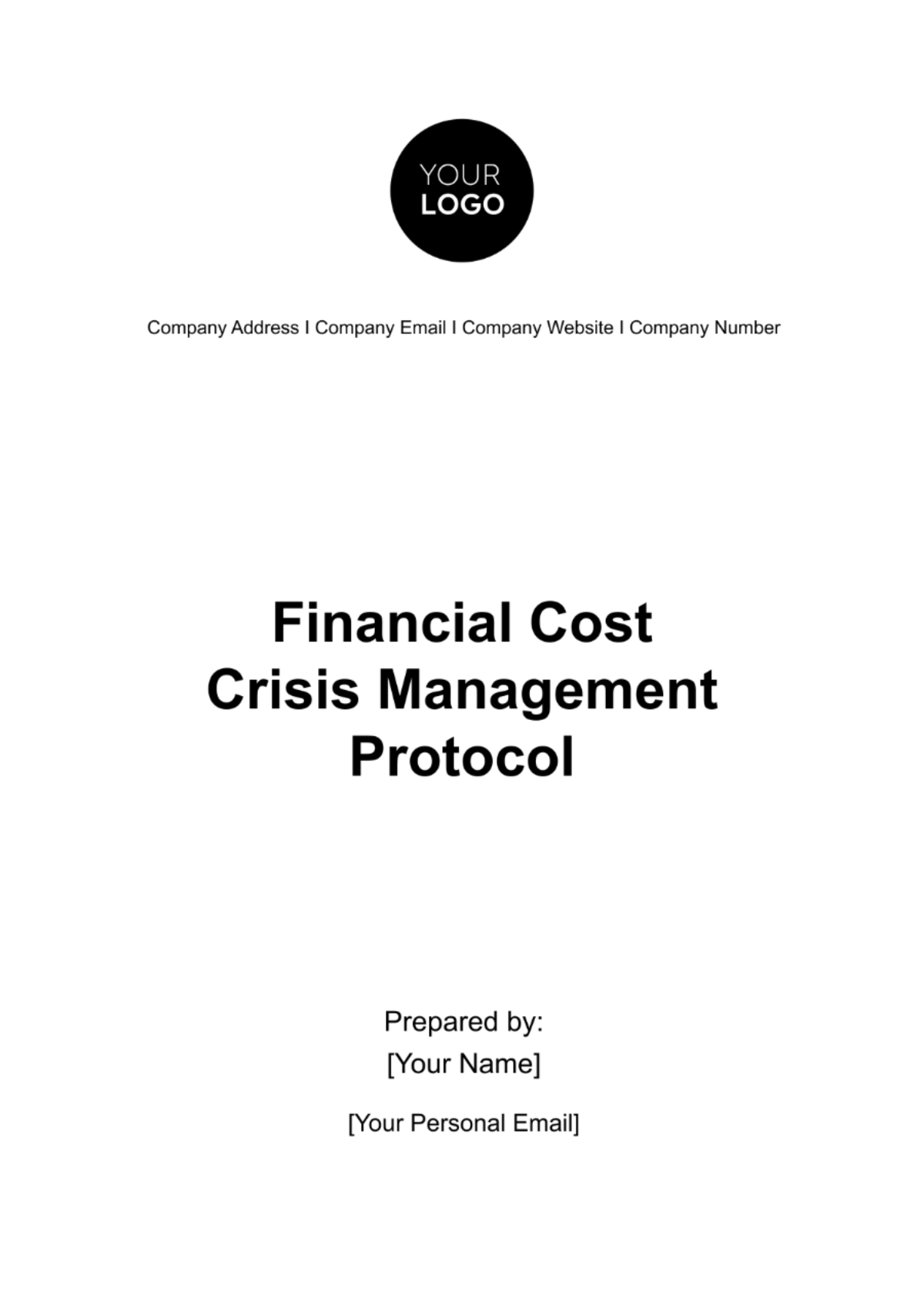 Financial Cost Crisis Management Protocol Template