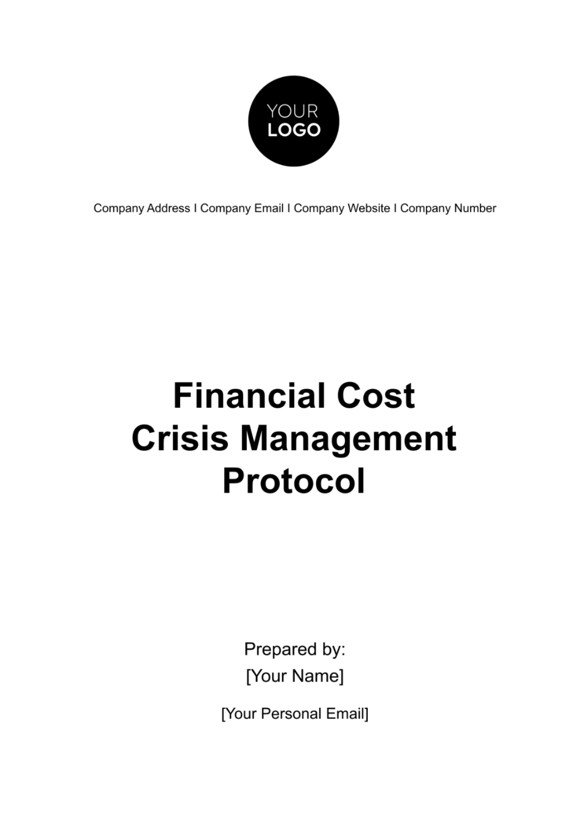 Financial Cost Crisis Management Protocol Template