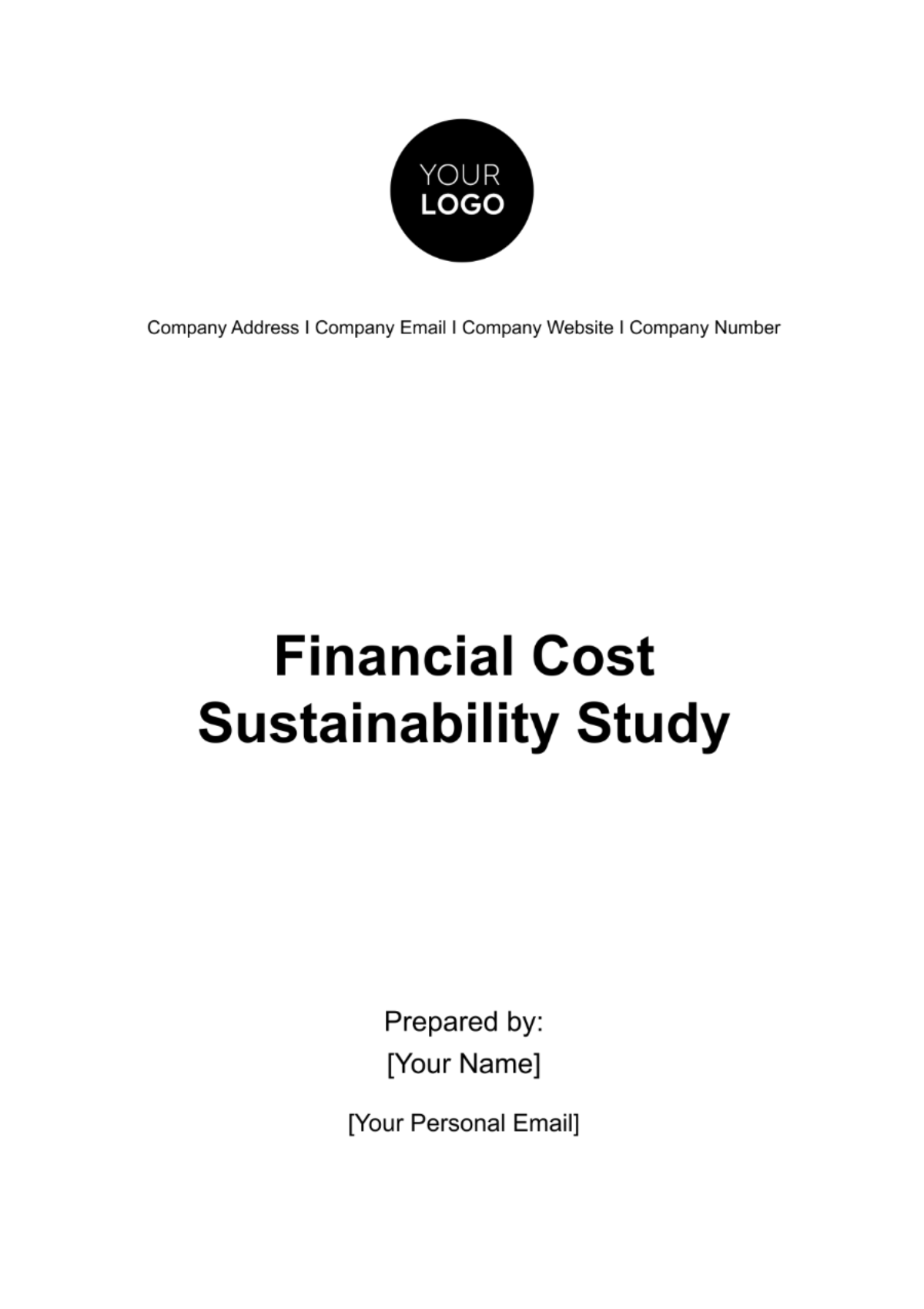 Financial Cost Sustainability Study Template