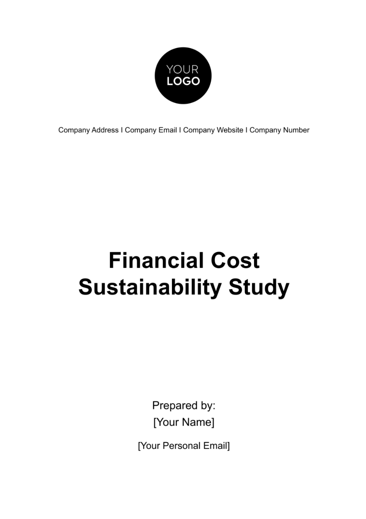 Financial Cost Sustainability Study Template