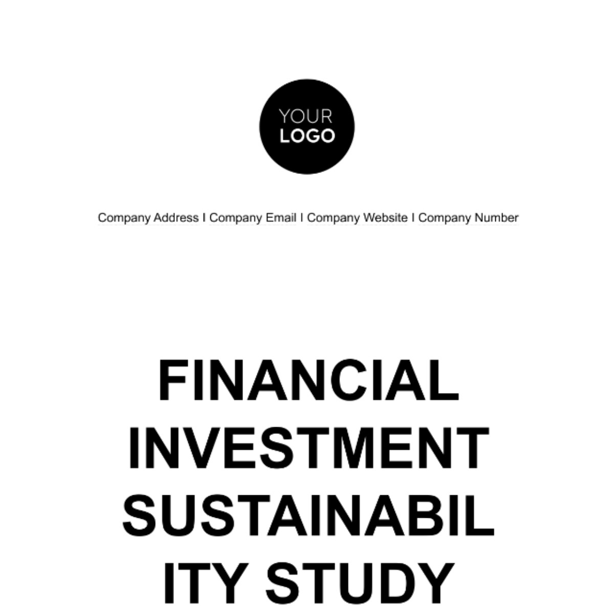Financial Investment Sustainability Study Template - Edit Online 