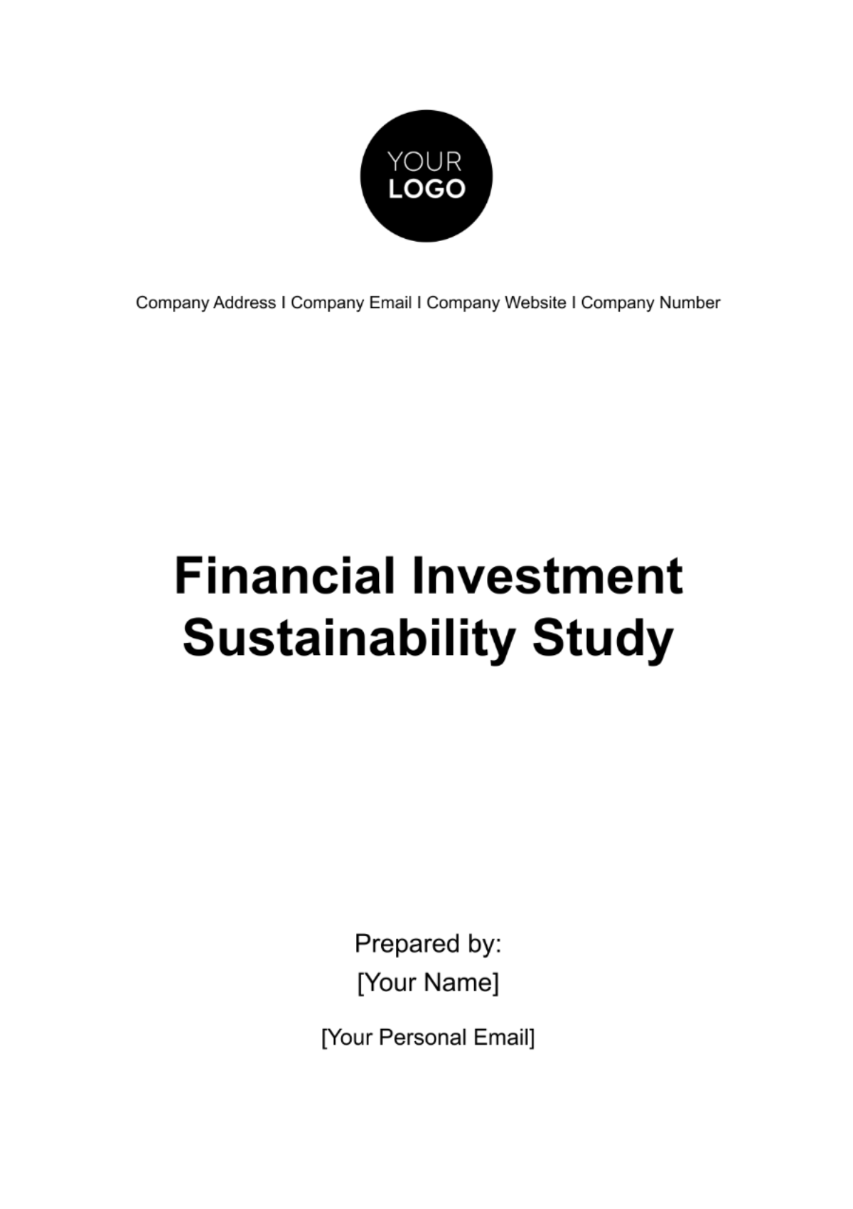 Financial Investment Sustainability Study Template