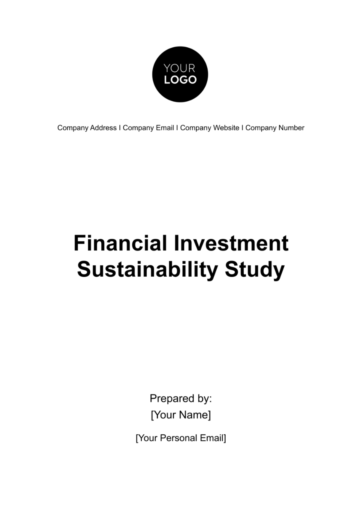 Financial Investment Sustainability Study Template