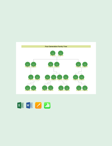 free four generation family tree template 440x570 1
