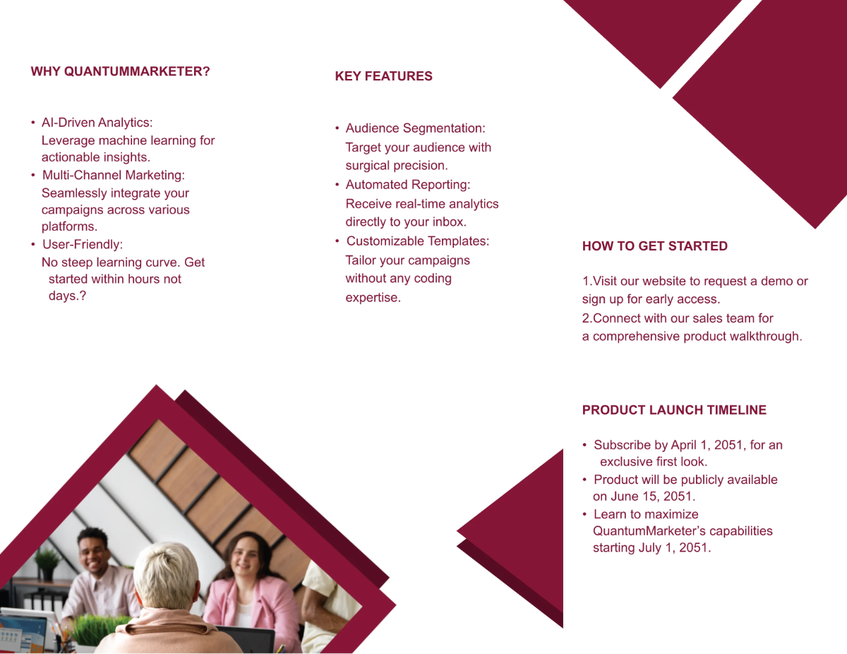 Free Marketing New Product Launch Brochure Template to Edit Online