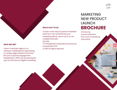 Free Marketing New Product Launch Brochure Template to Edit Online