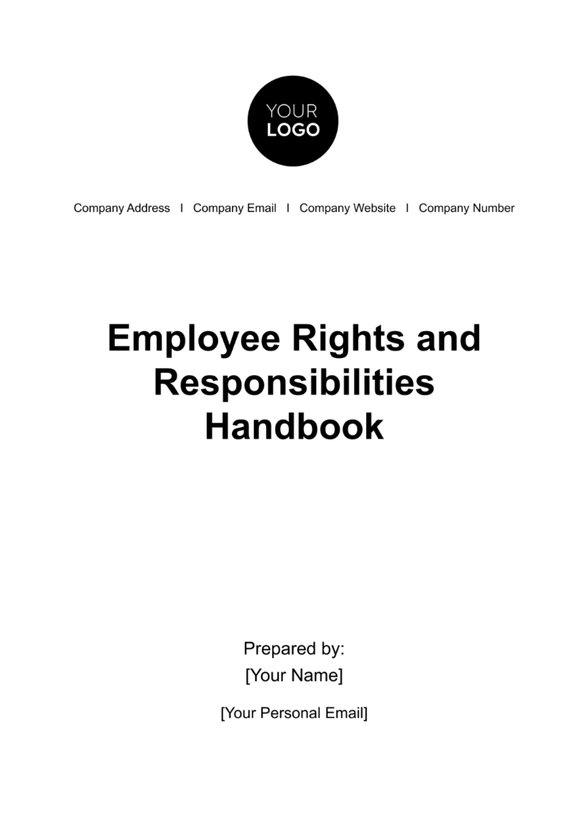 Free Employee Rights and Responsibilities Handbook HR Template