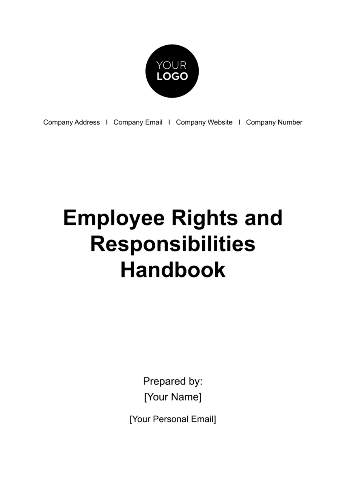 Employee Rights and Responsibilities Handbook HR Template - Edit Online & Download