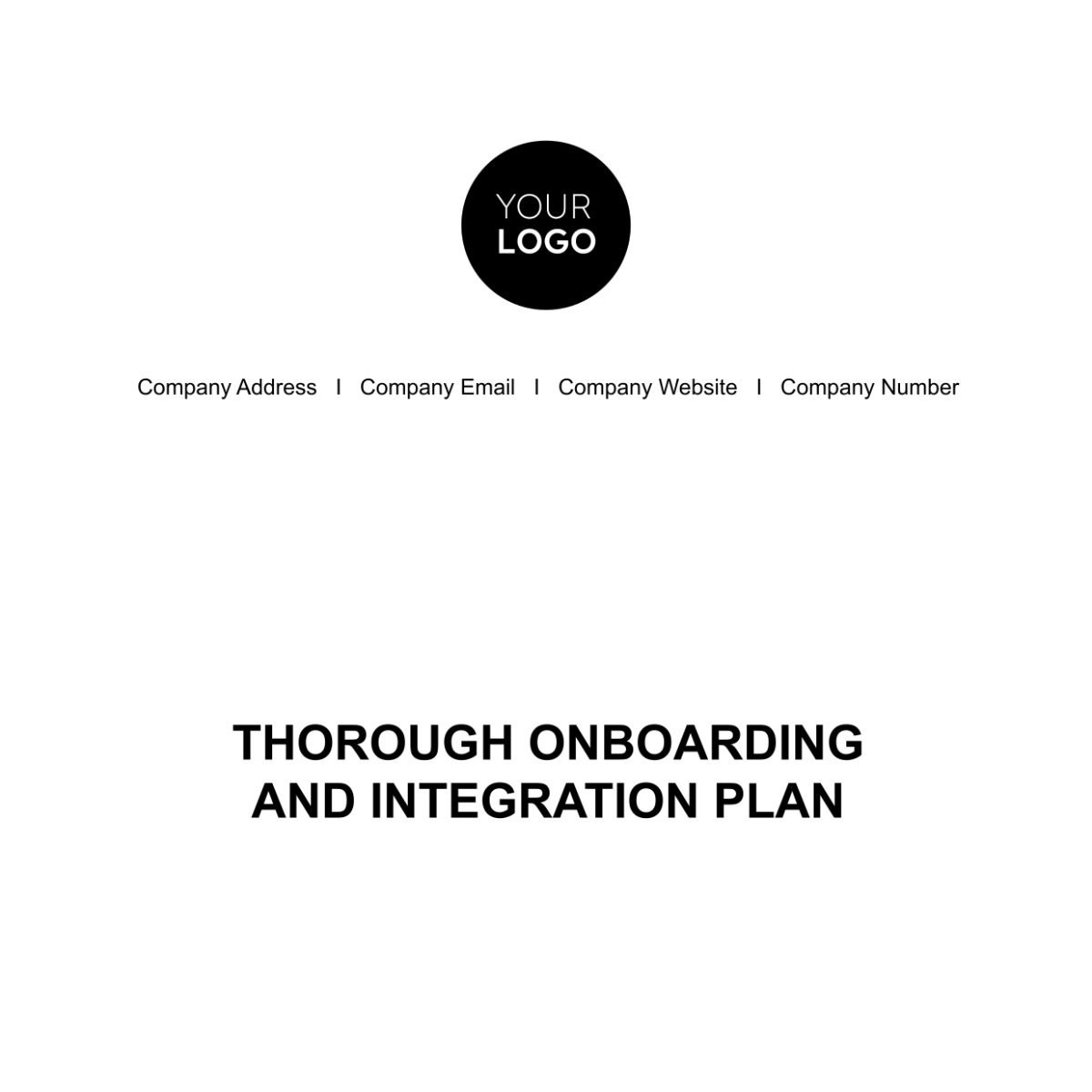 Thorough Onboarding and Integration Plan HR Template