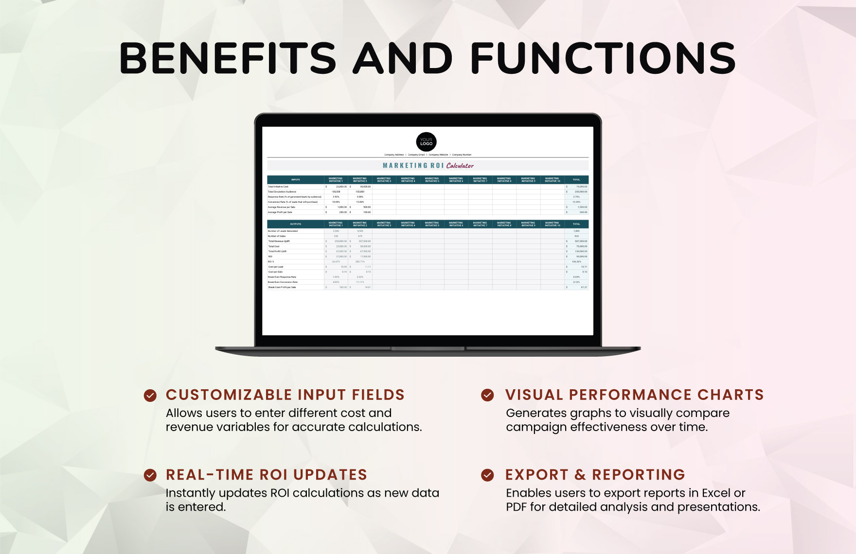 Marketing ROI Calculator Template