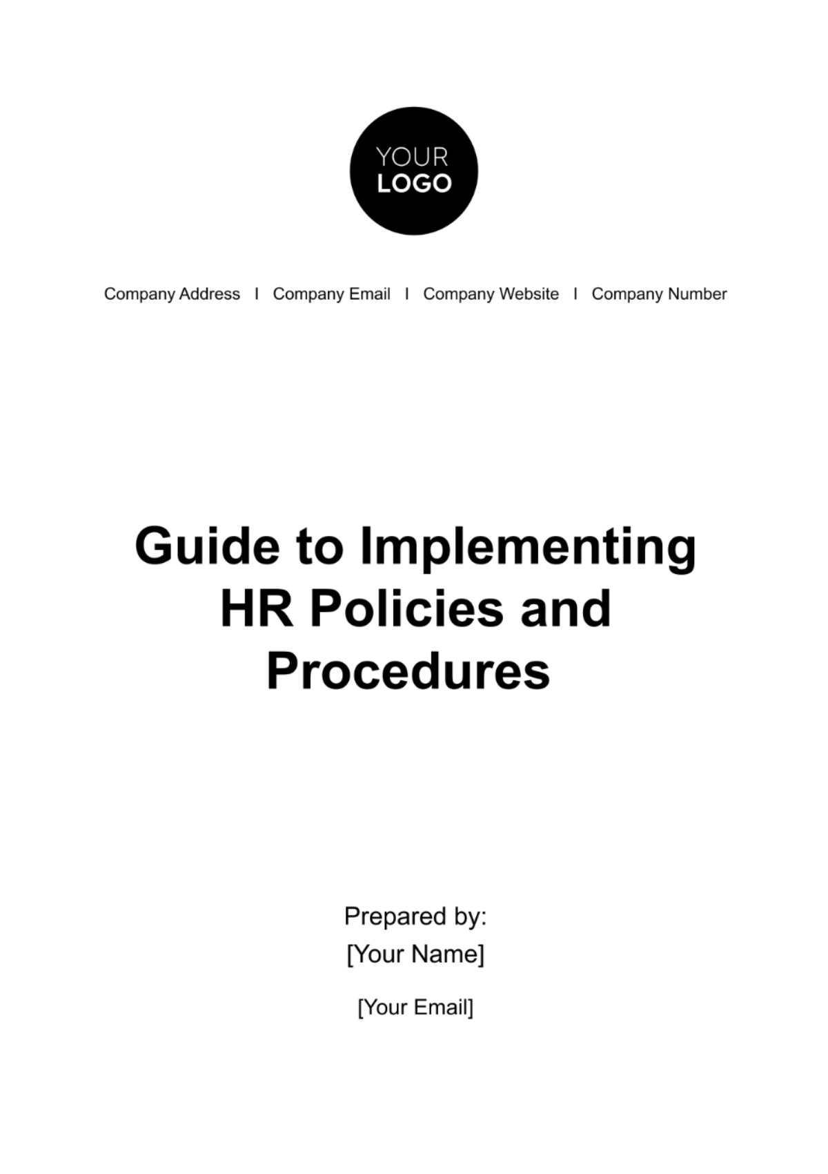 Free Guide to Implementing HR Policies and Procedures Template