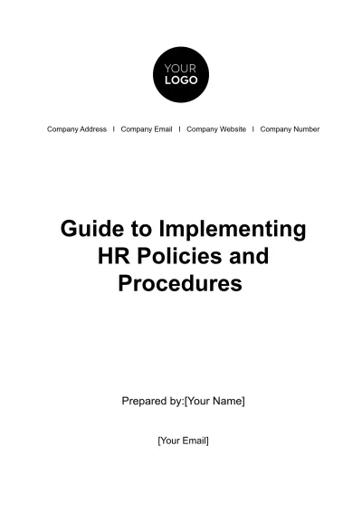 Free Guide to Implementing HR Policies and Procedures Template to Edit Online
