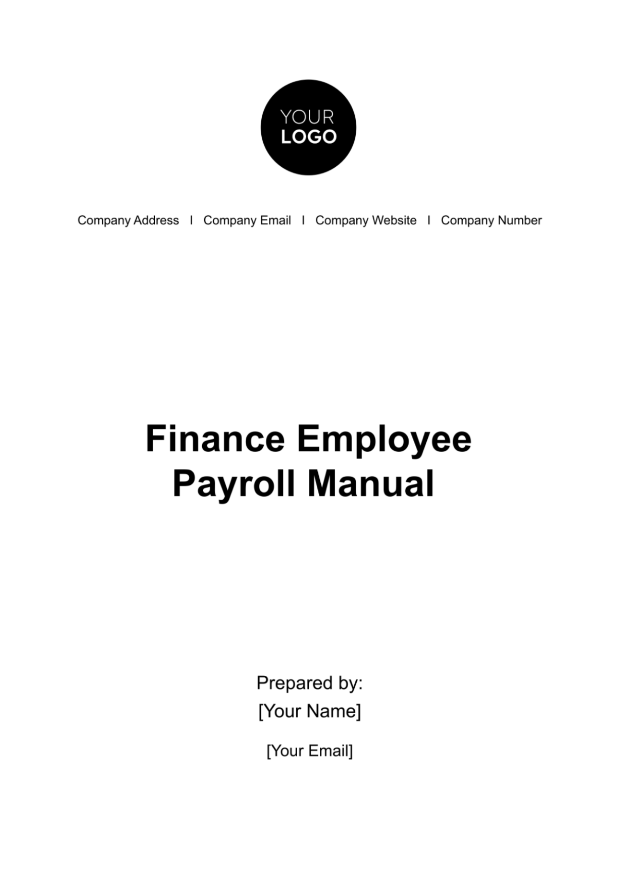 Finance Employee Payroll Manual Template
