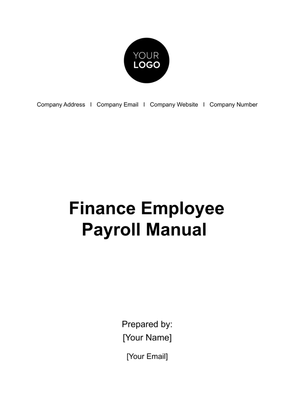 Finance Employee Payroll Manual Template