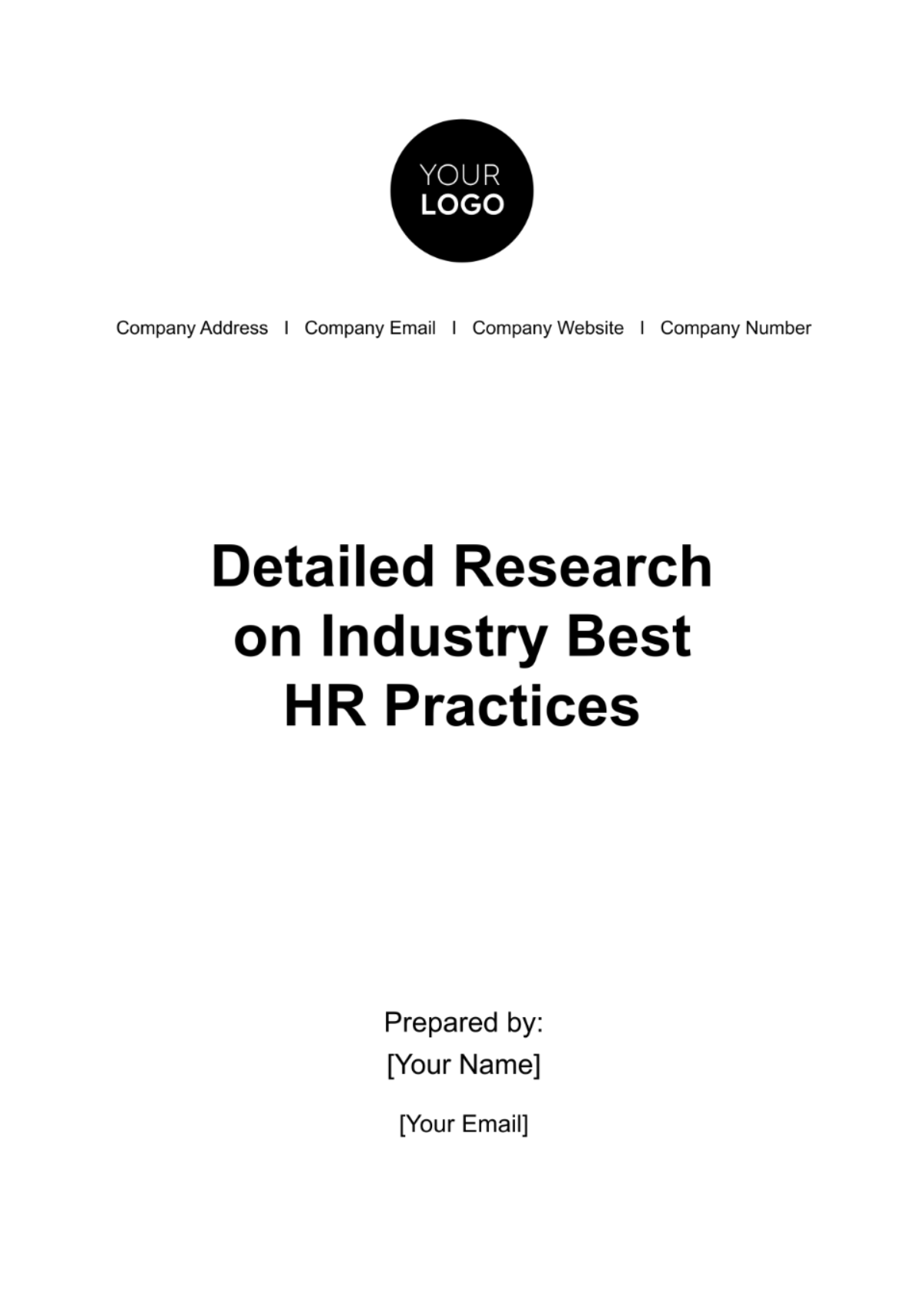 Free Detailed Research on Industry Best HR Practices Template