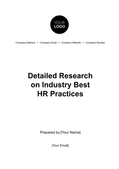 Free Detailed Research on Industry Best HR Practices Template to Edit Online