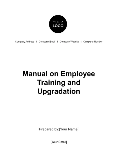 Free Manual on Employee Training and Upgradation HR Template to Edit Online