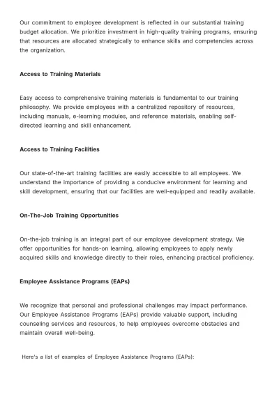 Free Manual on Employee Training and Upgradation HR Template to Edit Online