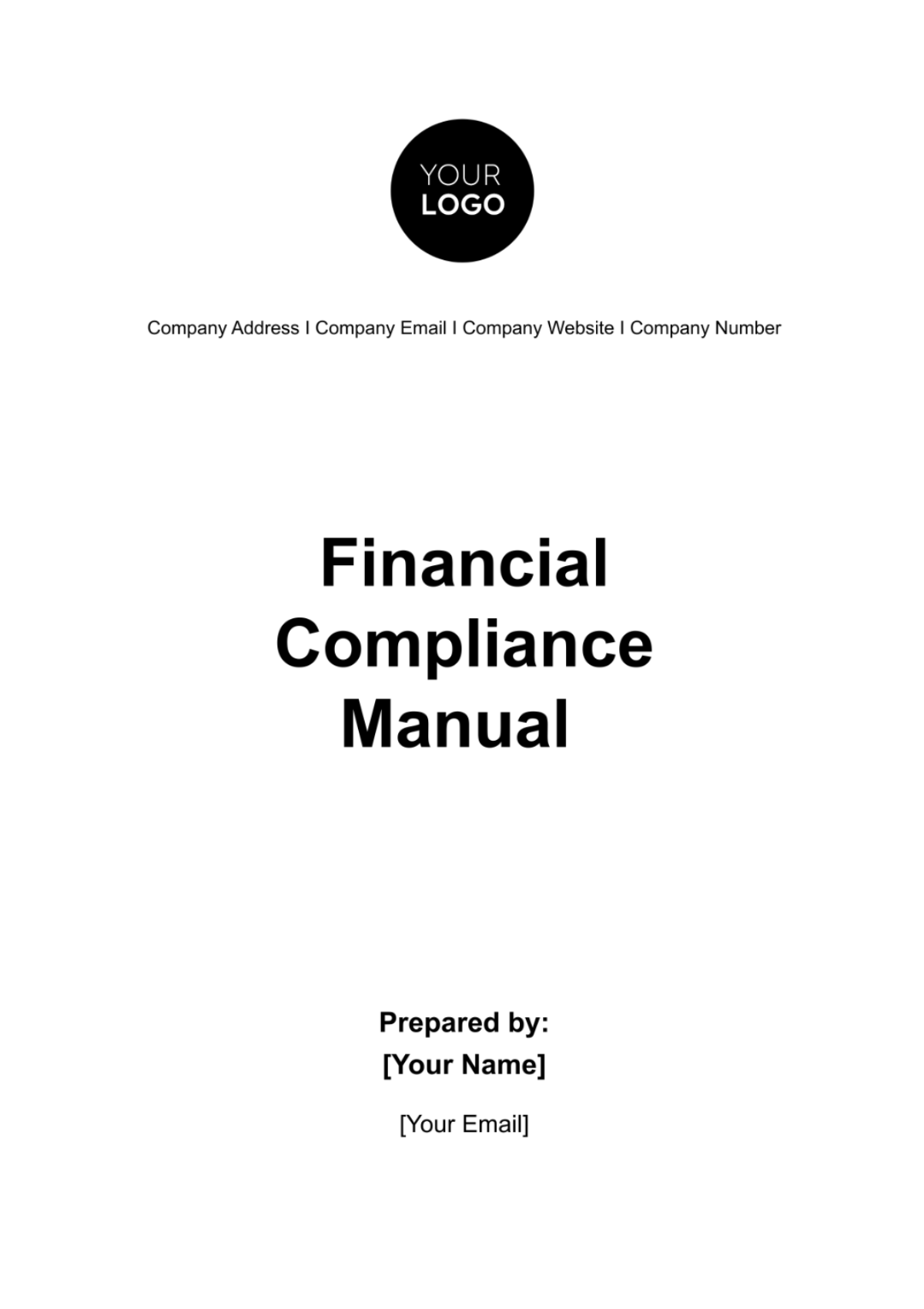 Financial Compliance Manual Template