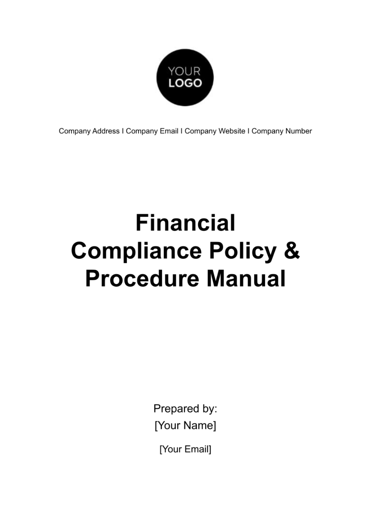 Financial Compliance Policy & Procedure Manual Template