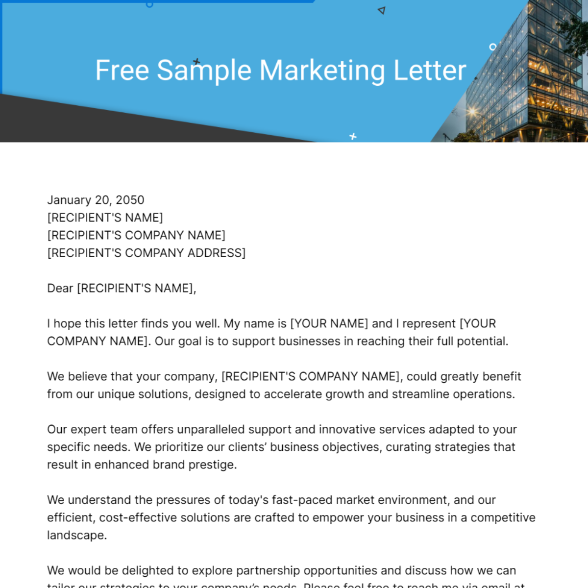 Sample Marketing Letter Template