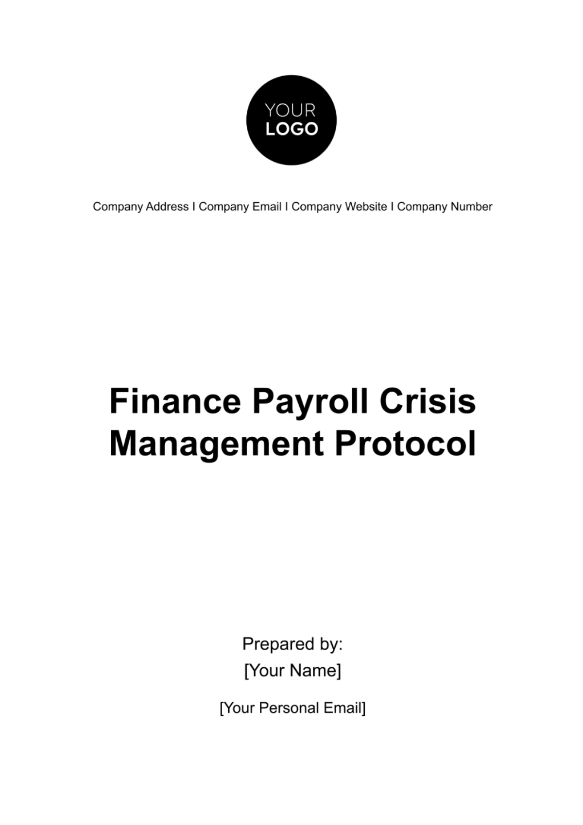 Finance Payroll Crisis Management Protocol Template