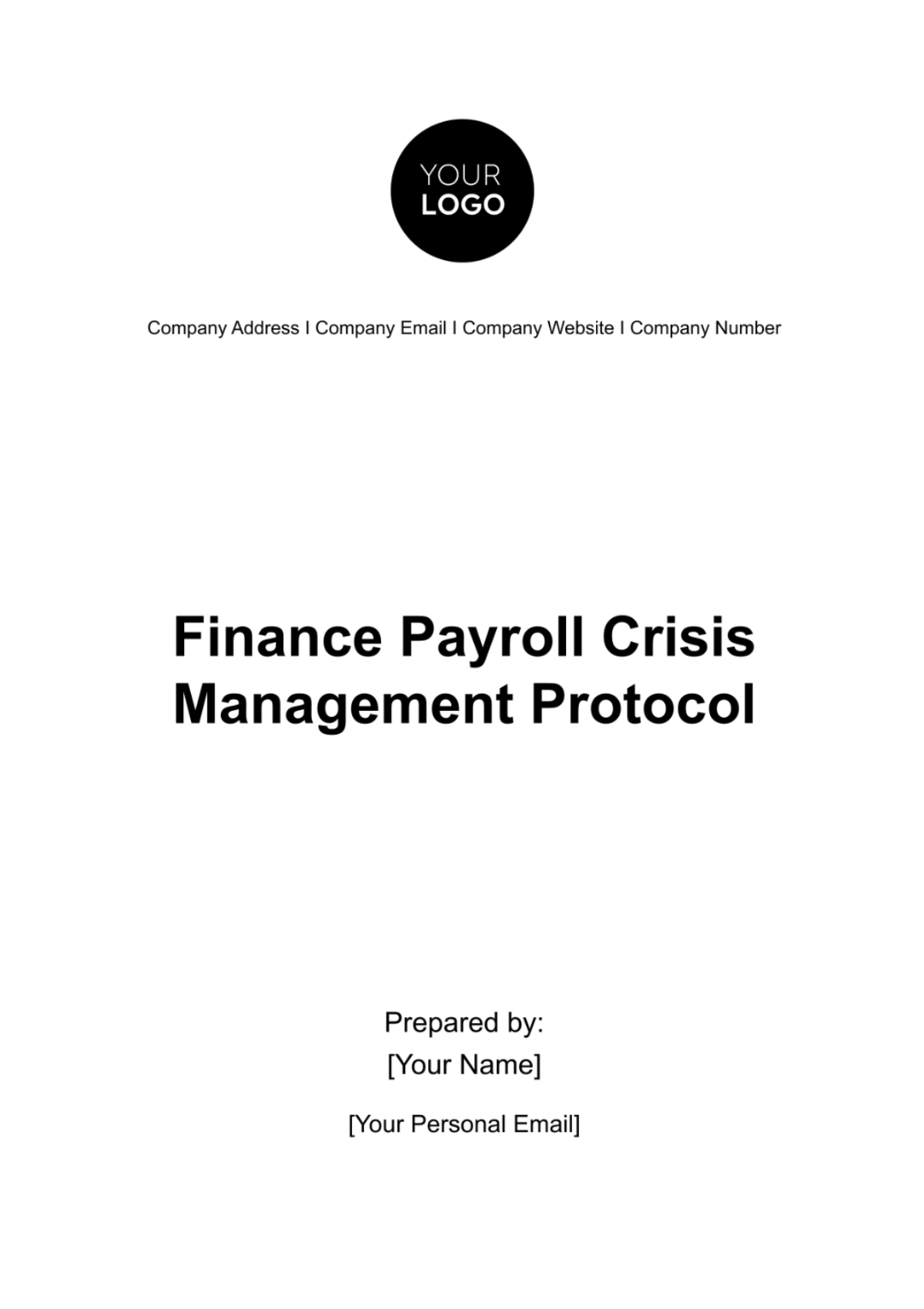 Finance Payroll Crisis Management Protocol Template