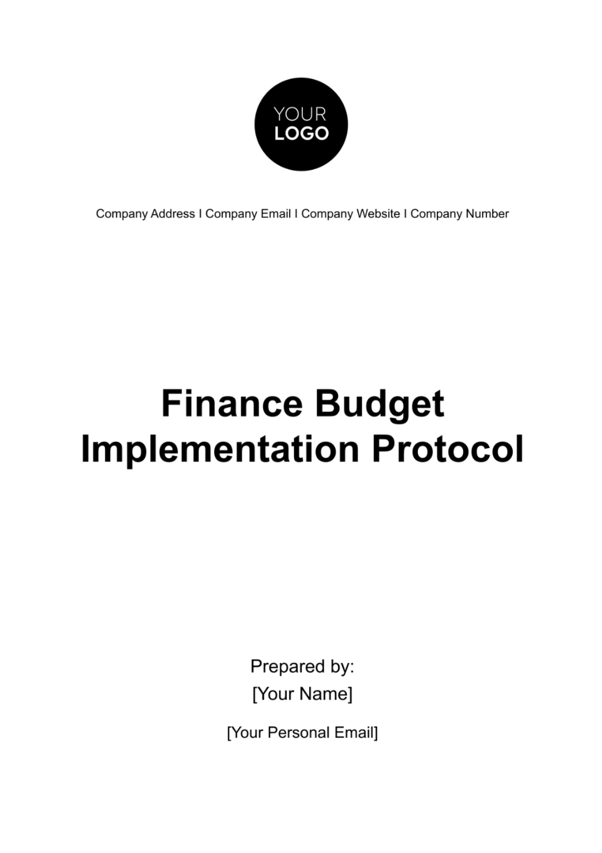 Finance Budget Implementation Protocol Template