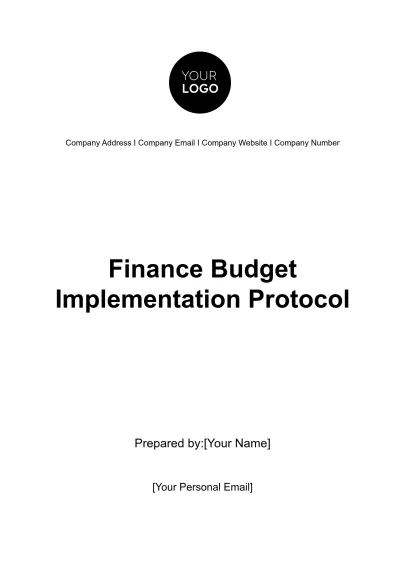 Free Finance Budget Implementation Protocol Template to Edit Online