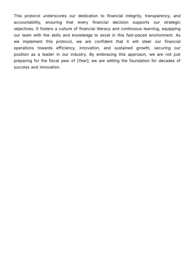 Free Finance Budget Implementation Protocol Template to Edit Online