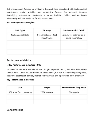 Free Finance Budget Implementation Protocol Template to Edit Online