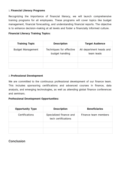 Free Finance Budget Implementation Protocol Template to Edit Online