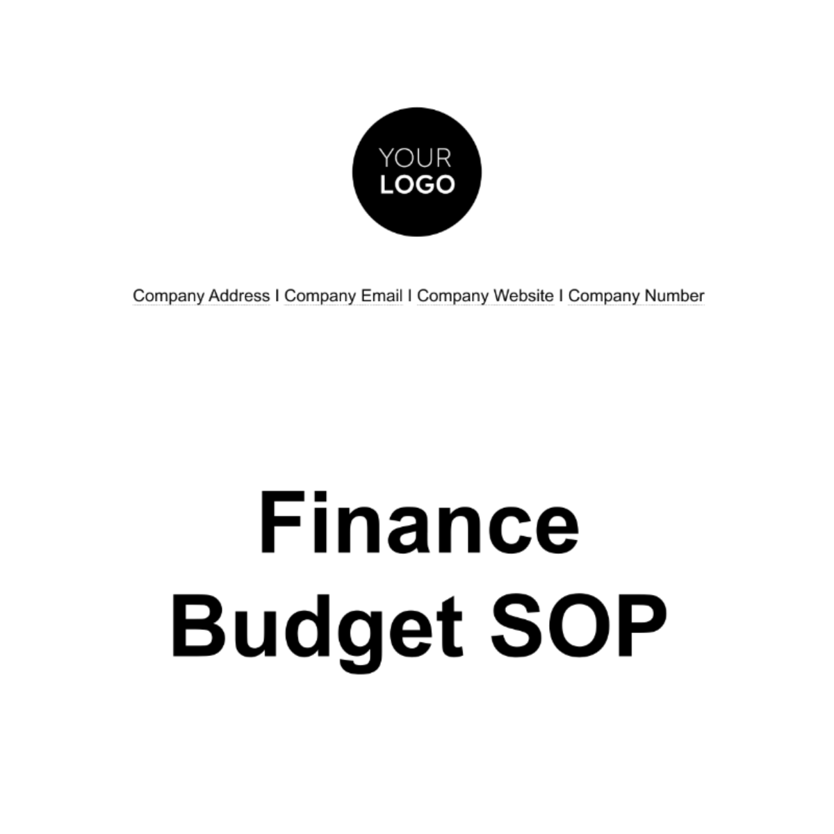 Finance Budget SOP Template - Edit Online & Download Example | Template.net