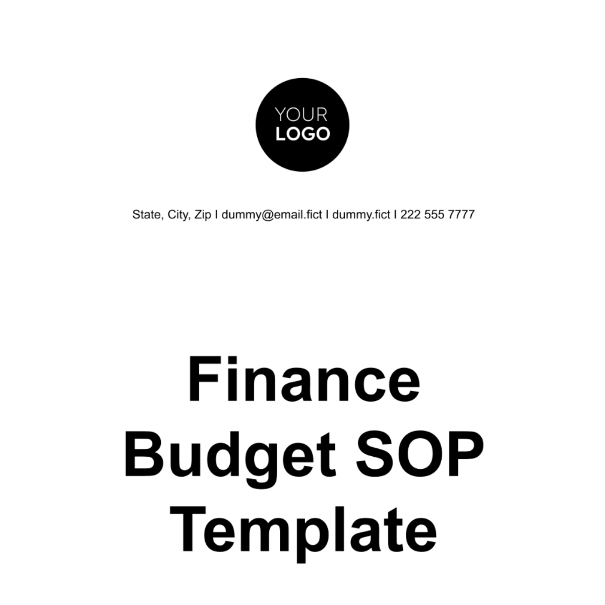 free-finance-budget-sop-edit-online-download-template