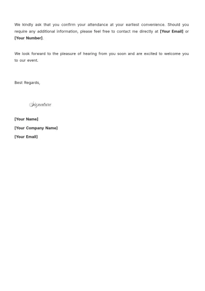 Free Invitation Letter Template to Edit Online