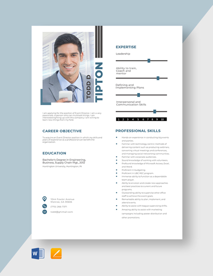 FREE Director Resume Word - Template Download | Template.net