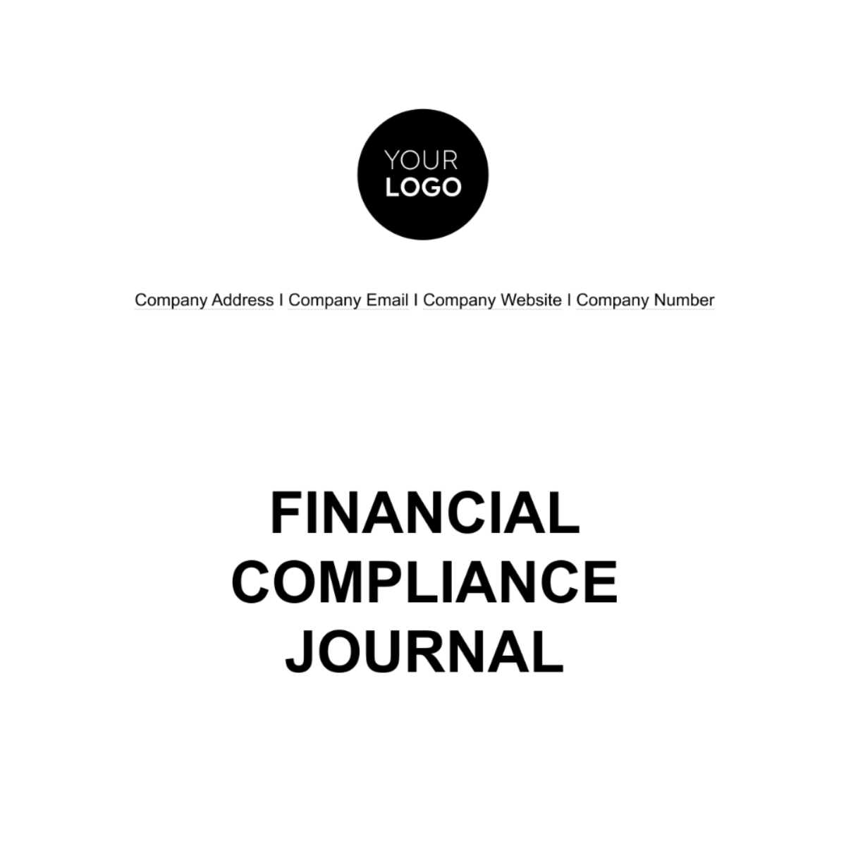 Financial Compliance Journal Template