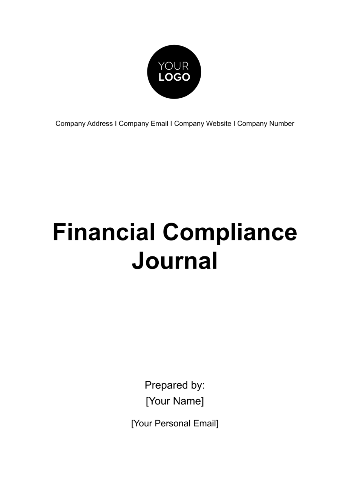 Financial Compliance Journal Template