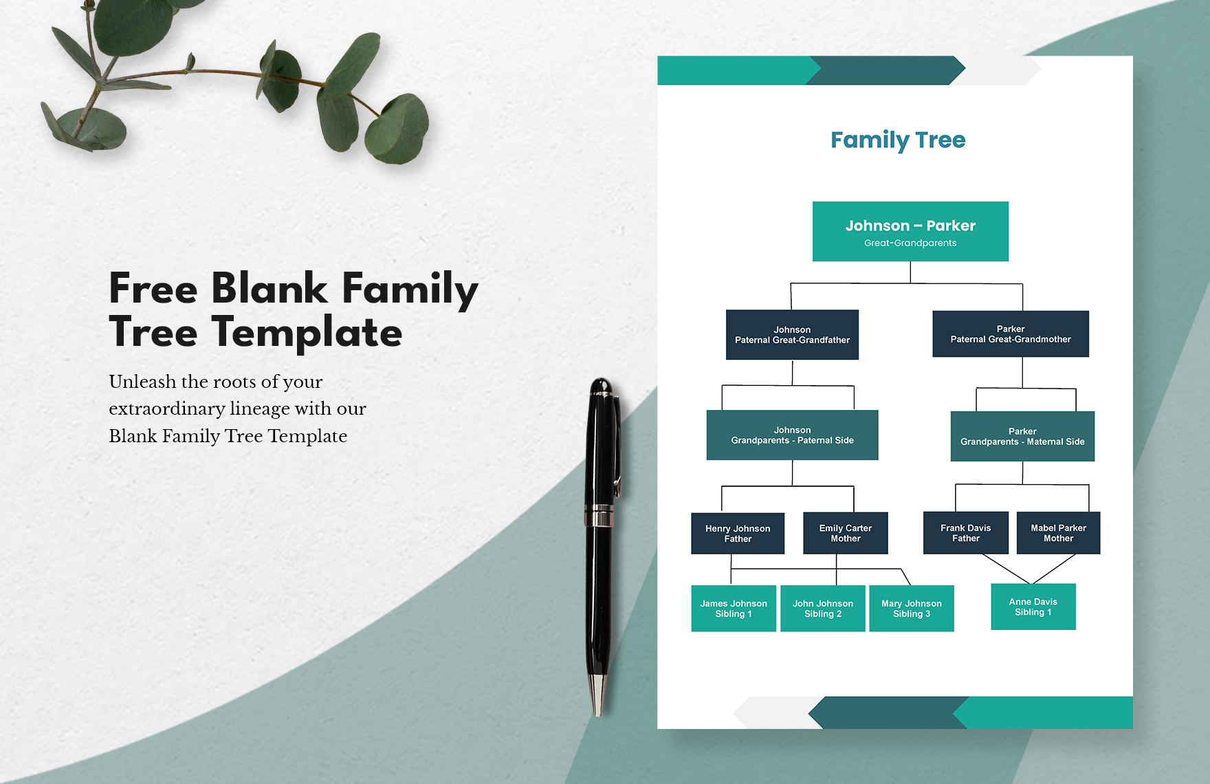 Blank Family Tree Template Free Printable Blank Family Tree Template Free Printable