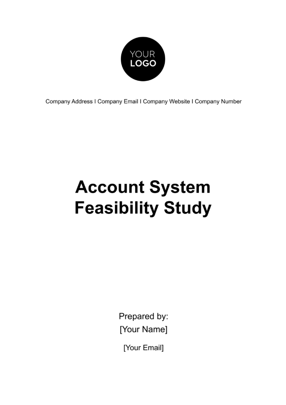 Account System Feasibility Study Template
