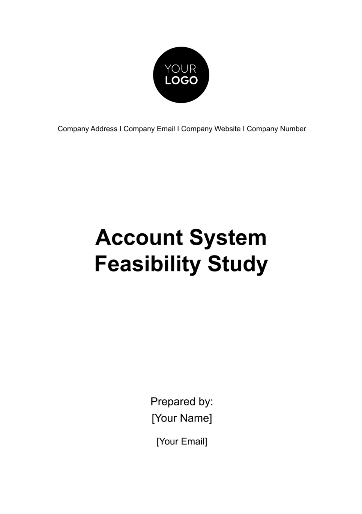 Account System Feasibility Study Template - Edit Online & Download