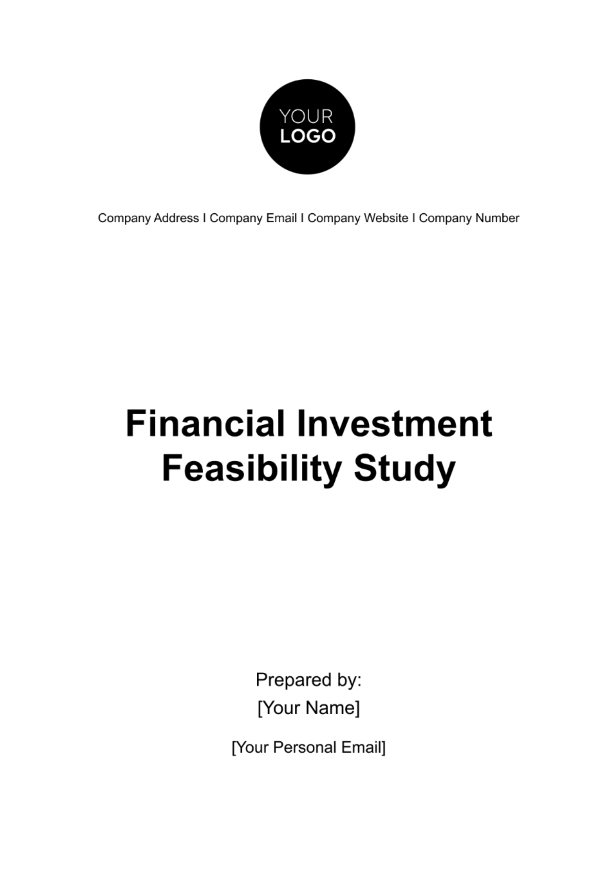 Financial Investment Feasibility Study Template