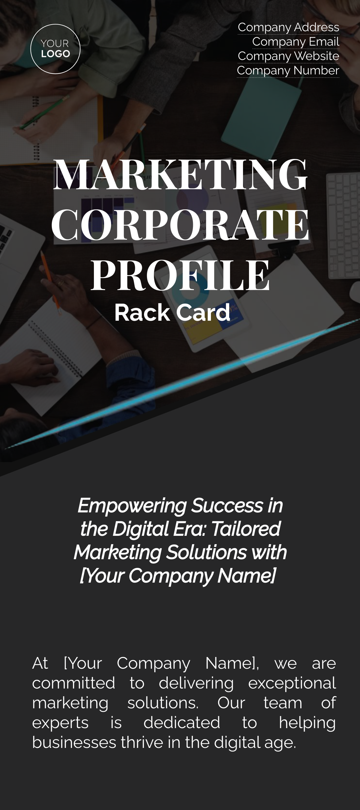 Marketing Corporate Profile Rack Card