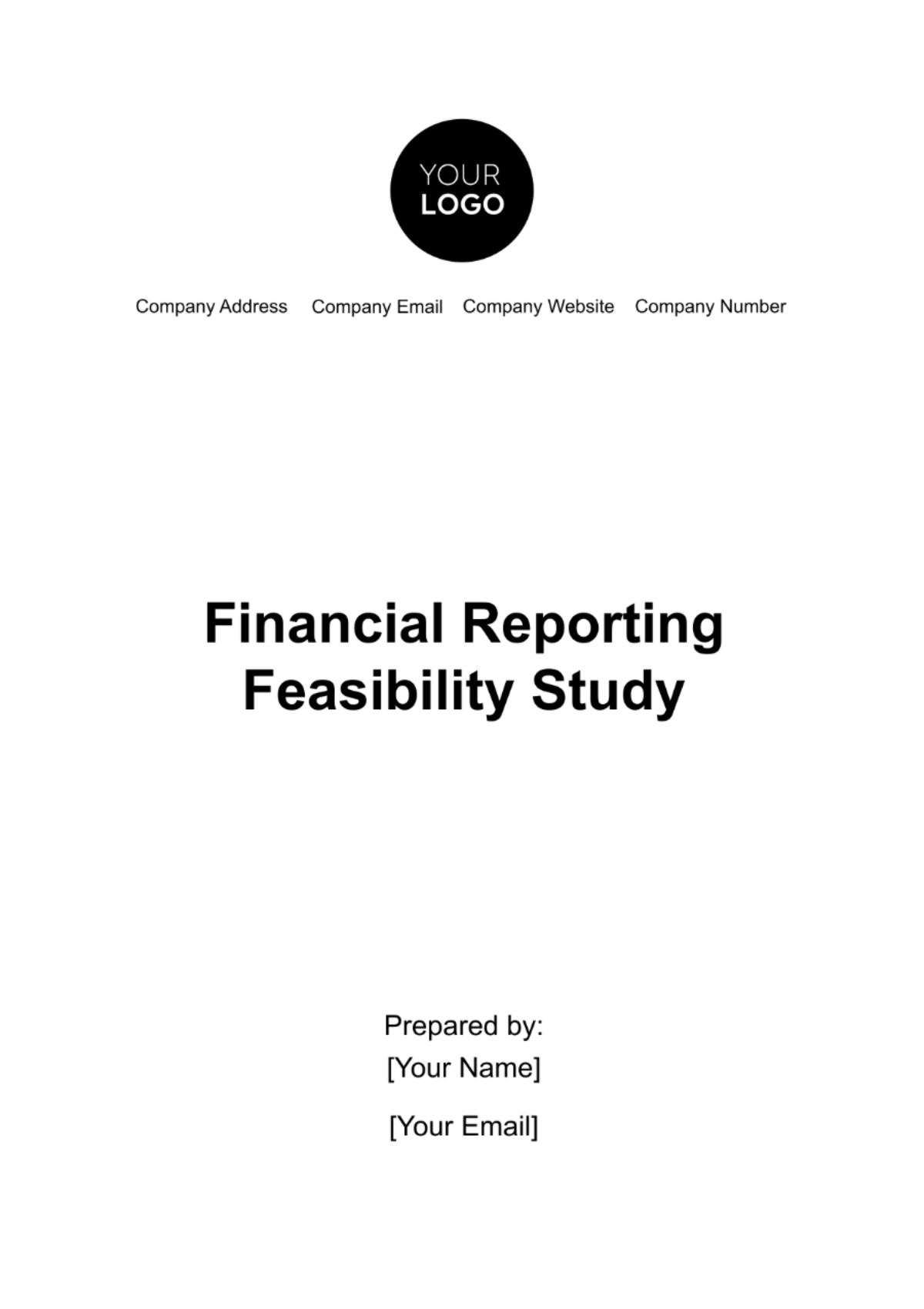 Free Financial Reporting Feasibility Study Template