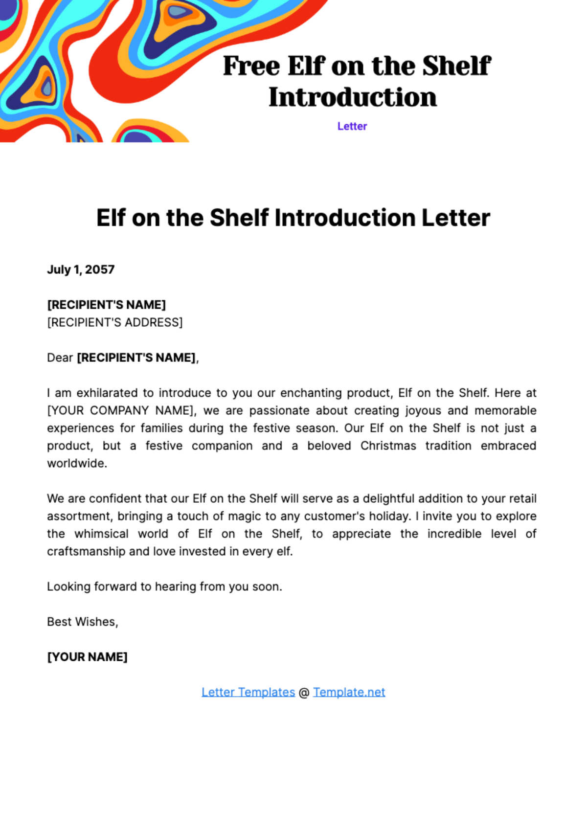 Free Elf on the Shelf Introduction Letter Template