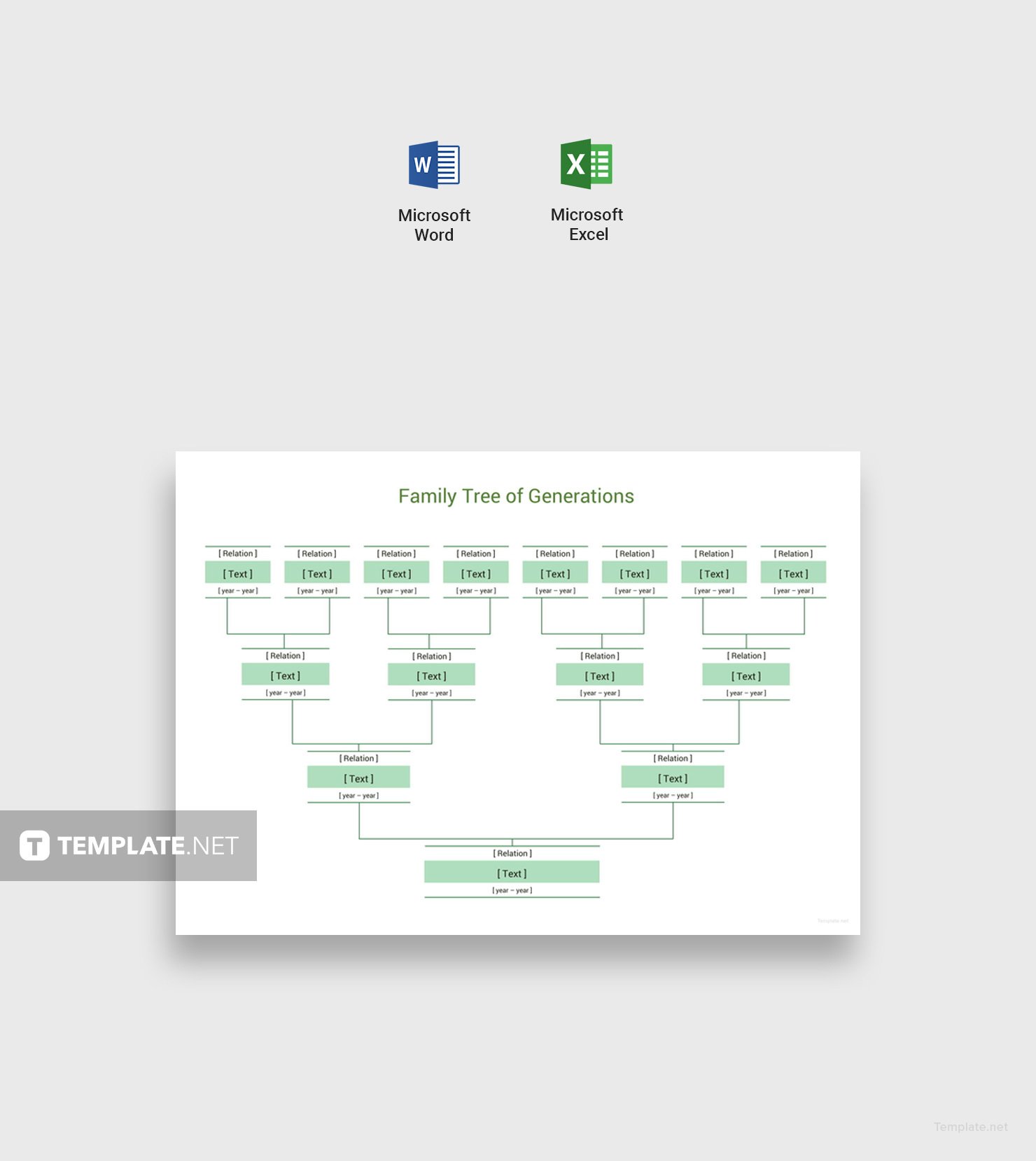 Genealogy Family Tree Template in Microsoft Word, Excel