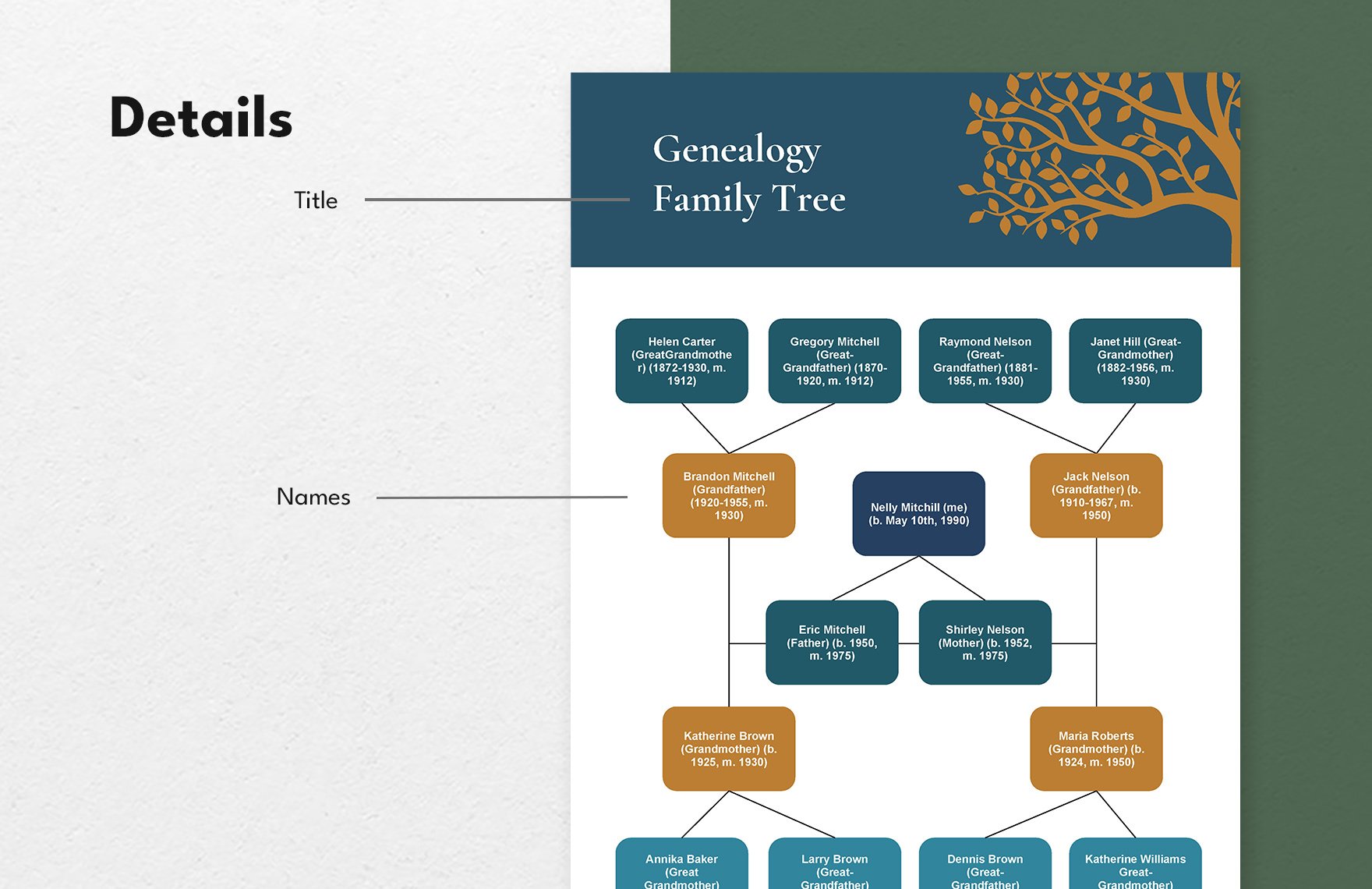 Genealogy Family Tree Template