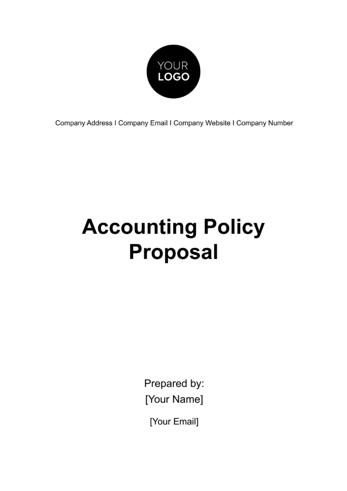 Accounting Policy Proposal Template