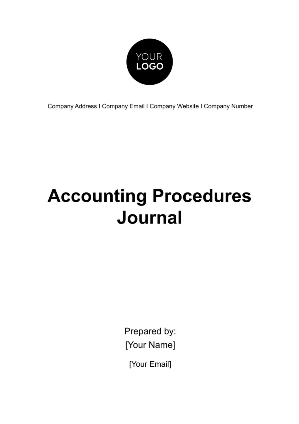 Accounting Procedures Journal Template - Edit Online & Download