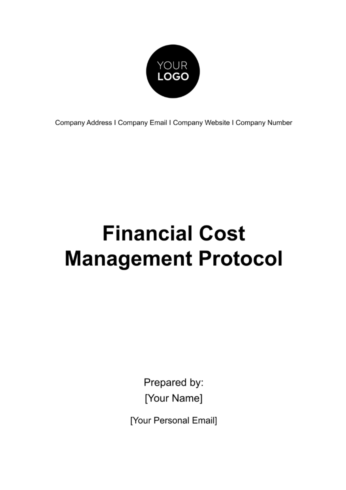Financial Cost Management Protocol Template